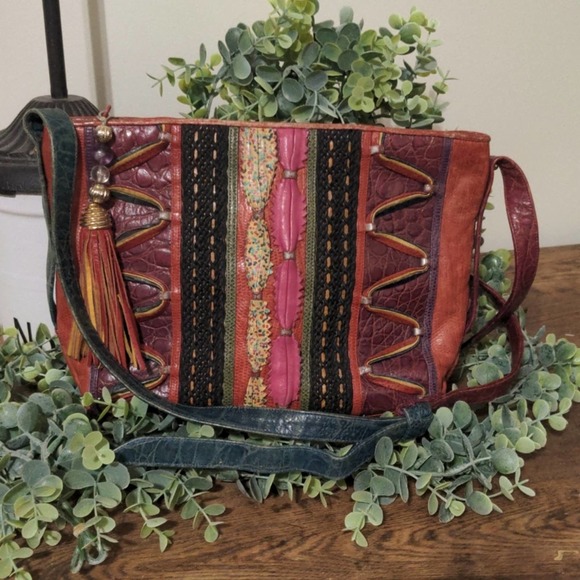 Sharif Handbags - Vintage Sharif snakeskin & Crocodile leather bag